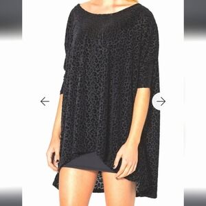 Burned Velvet Cheetah Oversized Tee Blackmilk Small